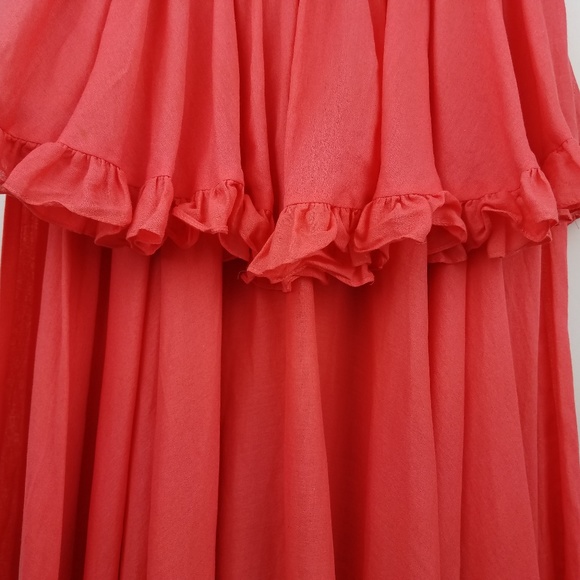 Albert Capraro Vintage 70's Ruffle Tiered Dress - Picture 3 of 8